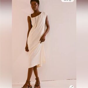 NWOT Free People Beach Drew Tee Midi Dress in Seed Pearl